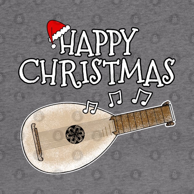 Christmas Lute Lutenist Musician Xmas 2022 by doodlerob